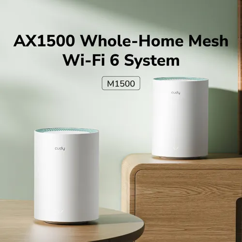 Cudy M1500 AX1500 Dual Band Wi-Fi 6 Mesh Router (1 Pack) thumbnail 2