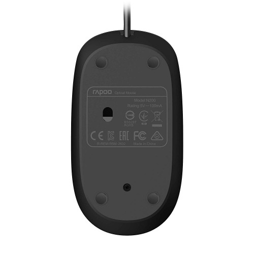 Rapoo N200 Wired Optical Mouse thumbnail 2